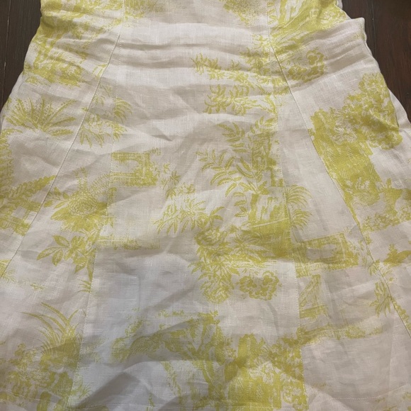 NWT NICHOLAS Yellow Toile Lydia Mini Dress Size 0 - Picture 6 of 8